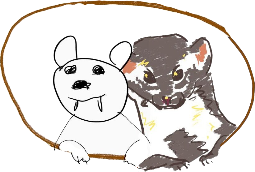 Un par de garduñas dibujadas en estilos muy distintos, pero ambas no muy bien